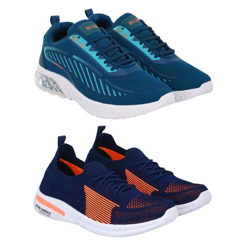 Buy Birde Men's Sport Shoes Combo of 2 (Navy, Blue) Online at Best