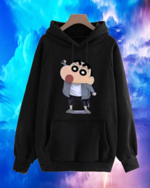 LooksOMG's Cotton Fleece 320 GSM Hoodie for Girls and Women in Black