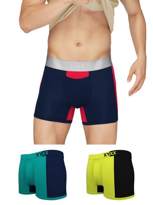 XYXX Pack of 3 Intellisoft Micro Modal Dualist Men Trunks