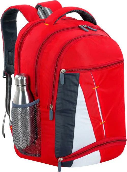 Zeden Red Polyester Laptop Backpack 35 L