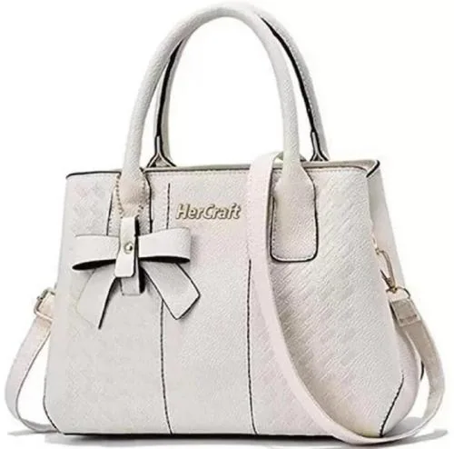 Grabon Womens Polyurethane Off White Casual handbag Bag