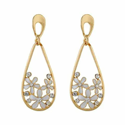 One Stop Fashion Drop Hanging Earrings Gold for Girls and Women