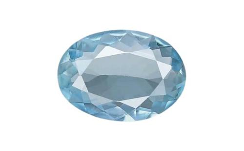 Feel Touch Mart Aquamarine Stone 7.69 Ratti Blue Gemstone Original Certified Precious Beruj Ratan Aquamarine Stone 7 Carat Sri Lanka Oval Shape Gemstone for Men & Women