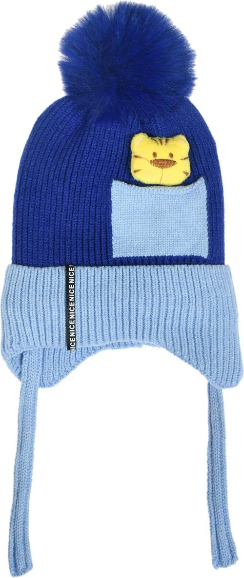 Soku Shopee Boys and Girls Blue Woven Wool Blend Cap