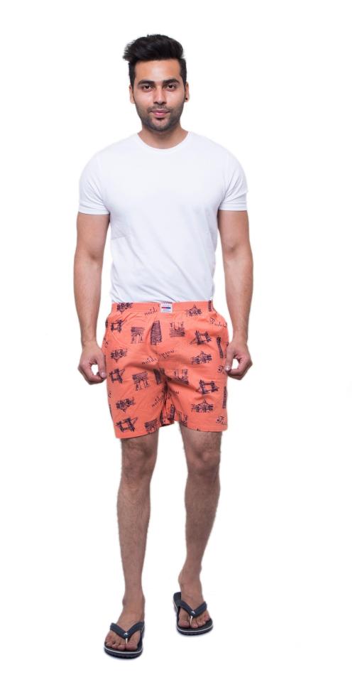 KRV Cotton boxer shorts for Men,Comfortable Regular fit Boxer shorts (Peach)