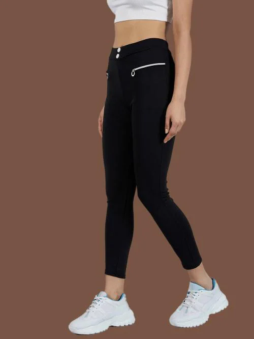 Designer Women Black Solid Lycra Blend Tights (26) l Hose l Leggings l Leotard l Nylons l Stockings l Pantyhose l Hosiery