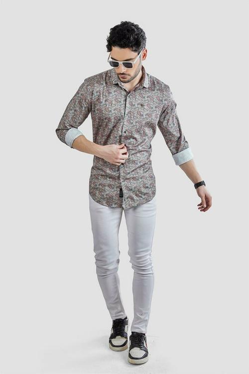 ALMATY Heinz Multi-color Paisley Print Shirt