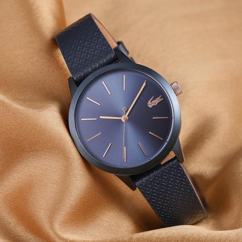 LACOSTE L.12.12 Quartz Blue Round Dial Women's Watch- 2001091
