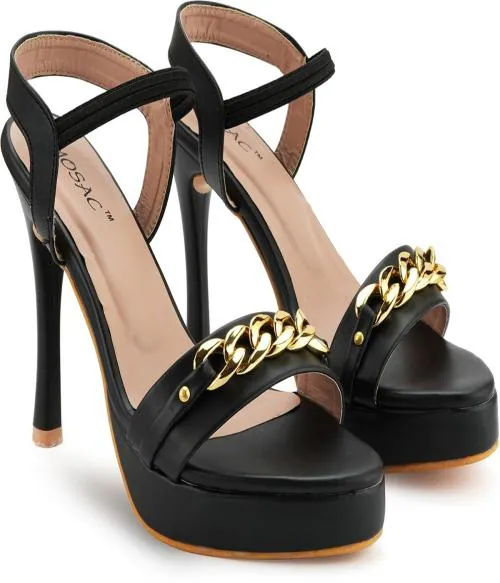 MOSAC Women Ethnic/Party Slip On Heels Sandal Fashion Sandal for Women