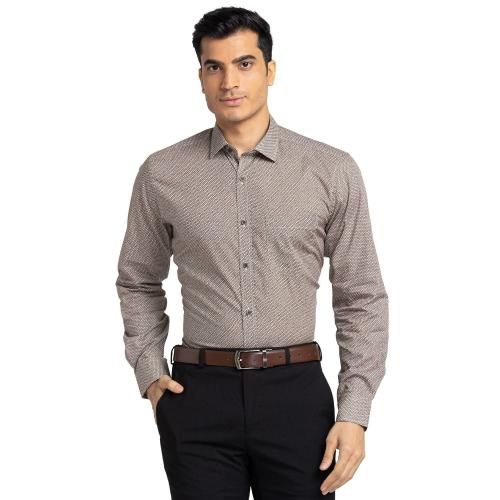 Park Avenue Men Formal Dark Brown Shirt