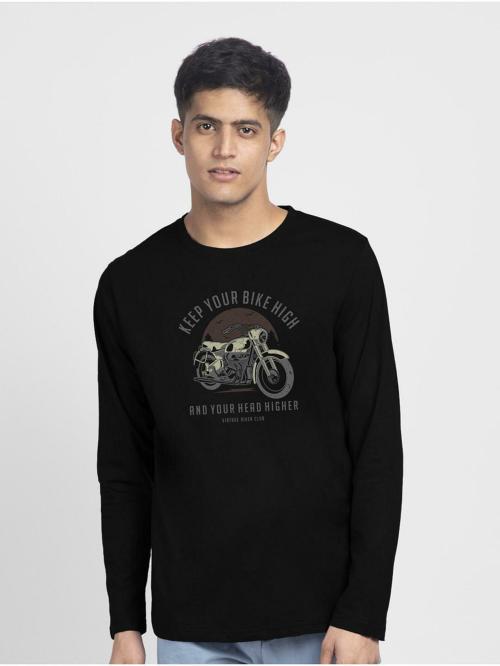 Bewakoof Men Bike High Head Higher Printed Full-length Round T-Shirt