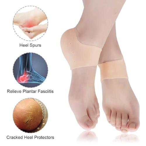 I Se U Men/Women Silicon Gel Heel Protector Moisturizing Socks for Foot Care Pain Relief And Dry Cracked Heel pack of 5