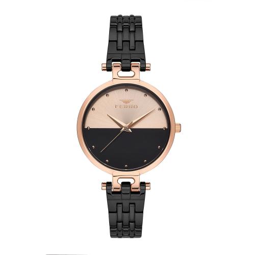 Ferro F21203A-R Analog Multicolour Round Dial Watch For Women
