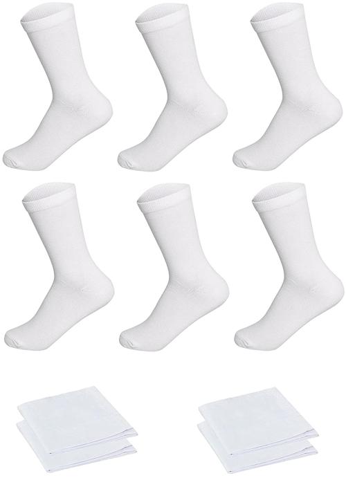 Buy Cotson Men Formal Cotton Socks Pack of 6 Pairs With White Hand