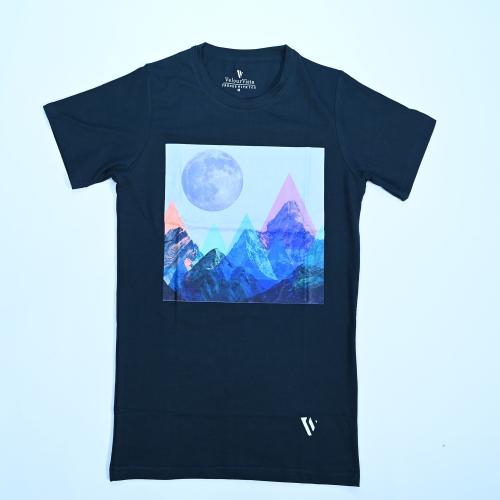 VELOUR VISTA Round Neck Half Sleeve Tshirt for Men-GREEN MOUNT