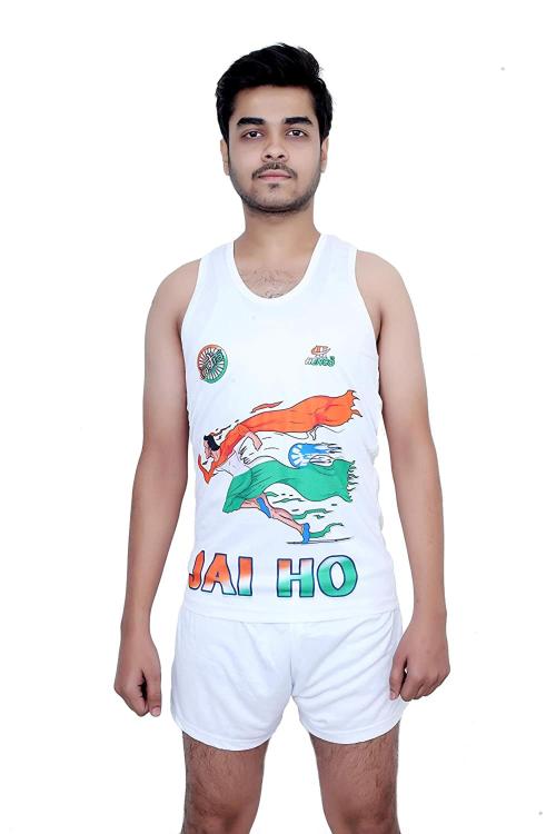 Henco White Unisex Sublimation Athletic Sando & Shorts