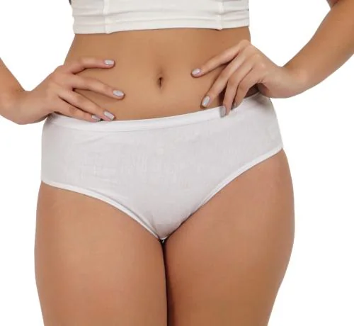 FEMULA Full Hipster Cotton Stretch Mid Waist Full Coverage Panties for Girls and Women (Colour White) Size 3XL