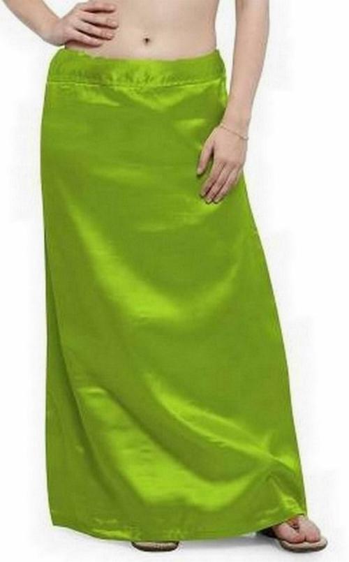 KAVYA DESIGNERSs Women Green Satin Blend Saree Petticoat