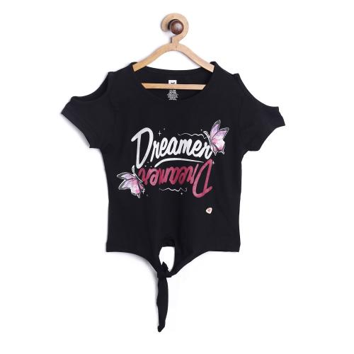 612 League Girls Tops in Black Color