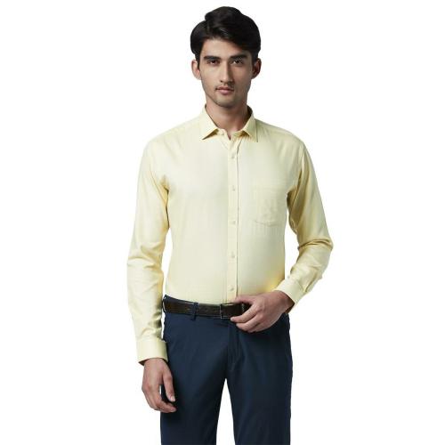 Park Avenue Men Formal Light Yellow Shirt