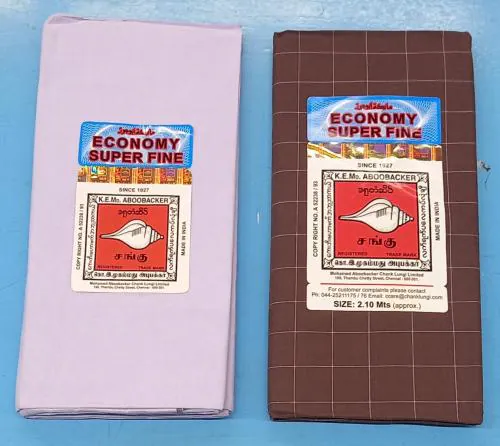 Lungi Nice Soft Quality Type Chank Brand 2 in 1 Pack A9 Model