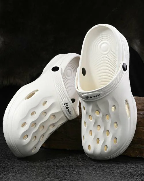 Birde Stylish Comfortable White Clogs For Men