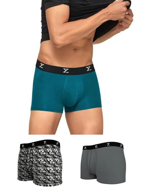 Buy XYXX Pack of 3 Intellisoft Micro Modal Ace Men Trunks Online at