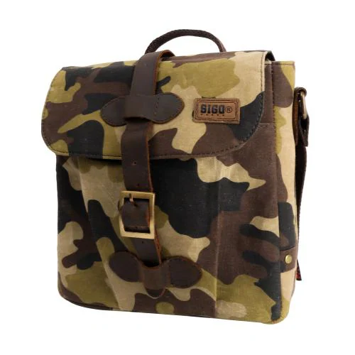 Waxed canvas Camo Shoulder sling bag / crossbody bag M16_Desert camo