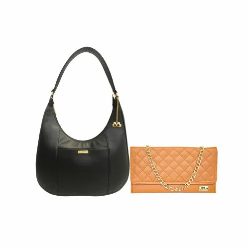 I DEFINE YOU Hobo Handbag and Sling Bag Combo for Girls and Women JIOIDY41-BLKTAN