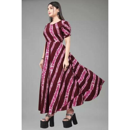 DDRS FASHION Women Maxi maroon Dress