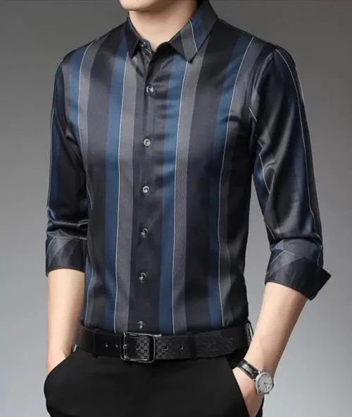 OCtaviAN MENS FULL SLEEVE LYCRA SHIRT Men's Shirts, Summer Wear Shirt for Men, Perfect for Outing 322-L
