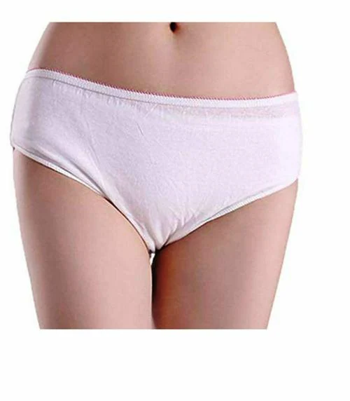 Disposable white color Unisex Adult Non woven spun lace panties (Pack of 10) free size Ideal for Travelling, Camping, Fitness, Old age, Hospitalization, Spa, Body Massage, Maternity etc.