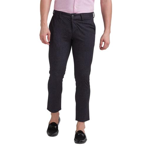 Buy Parx Men Black Solid Rayon Flat-Front Pants Online at Best Prices ...