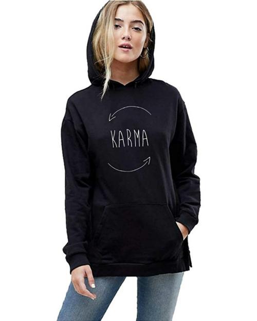 Be Savage Women And Girls Black Cotton Hoodie (Xl)