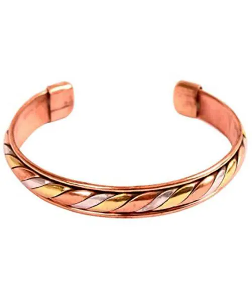 Rudra Centre Copper Bracelet with twisted rope design