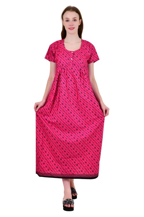 Redglo Women's Cotton Printed Nighty / Night Wear/ Super Soft Sleepwear Nighty/Maxi/Nightgown-41