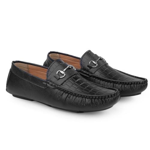 Bxxy Black Men's Casual Driving and Loafers Shoes