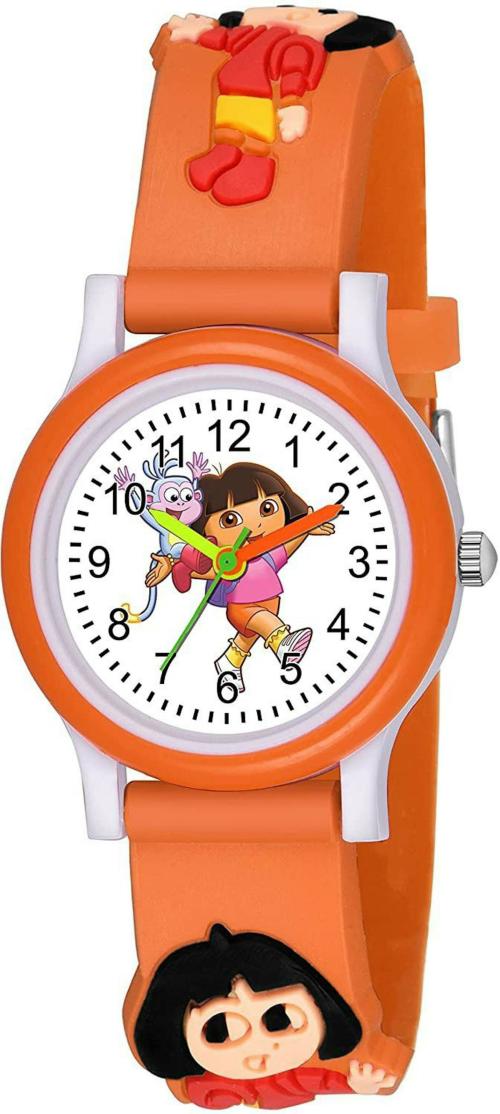Regards Analog White Dial Orange Strap Watch For Girls