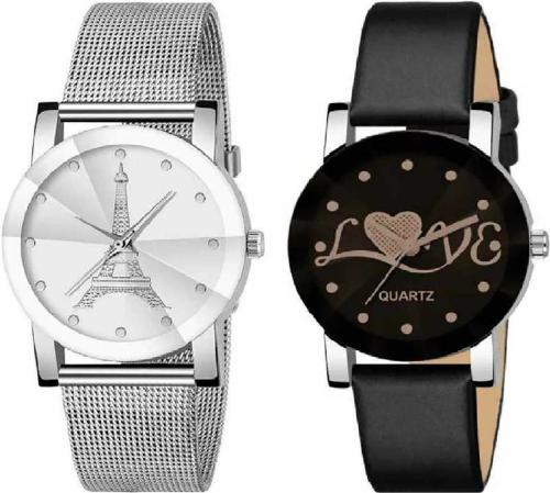 Regards Analog Multicolor Dial Multicolor Strap Watch For Women (Pack Of 2)