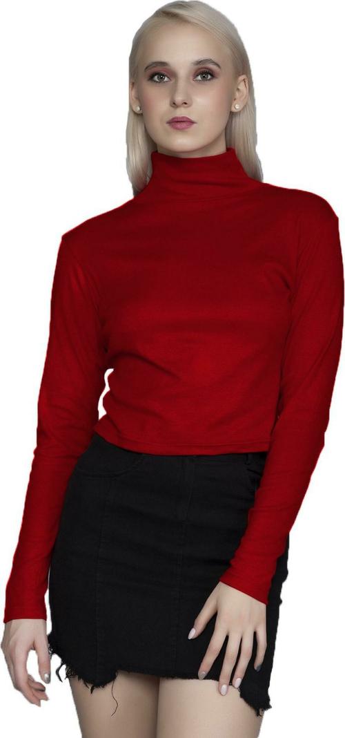 Buy AD2CART_Women Lycra Blend Red Top_S Online at Best Prices in India