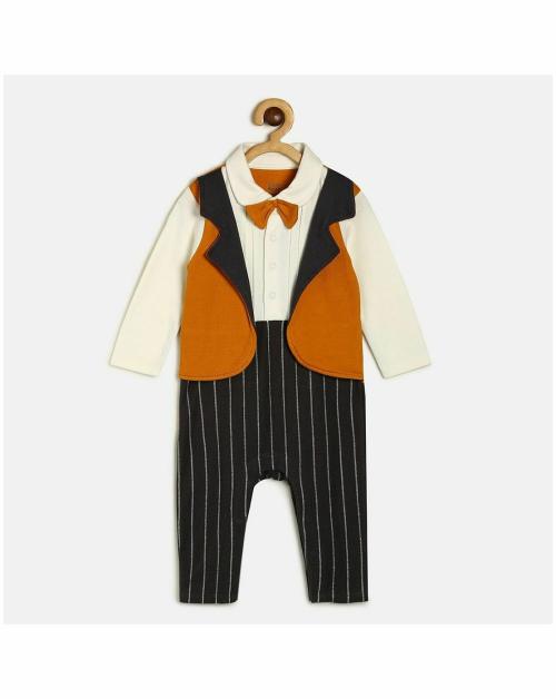 Buy MINI KLUB Baby Boys BrownRomper Online at Best Prices in India ...