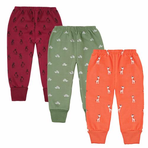 Only 4 Baby Unisex Kids Multicolor All Over Print Cotton Fleece Blend Pack Of 3 Pyjamas