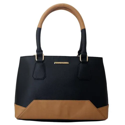 Lapis O Lupo Women Black Top Handle Bag (Llhb0027Bk)