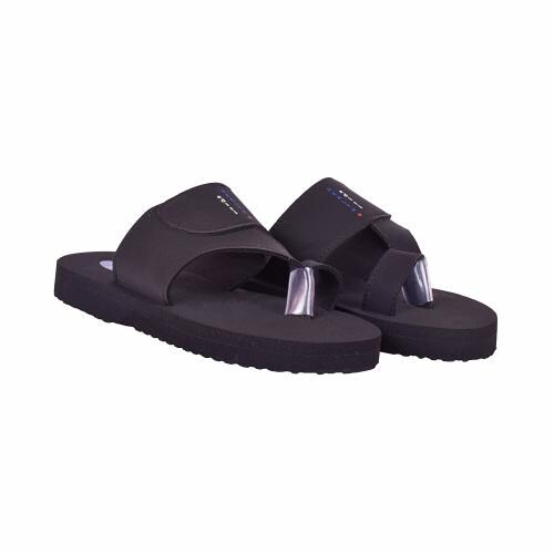 Aditi Gents Slippers for Men (Black) Size-6