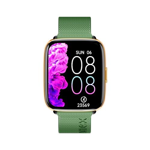 Intex FitRist Vogue S1 Smart Watch, 1.7 Colorful Display with BT Calling, SpO2, Heart Rate Monitoring, Multiple Sport Modes, Inbuilt Games & Calculator, IP67 Dust, Sweat & Splash Resistant (Olive Green)