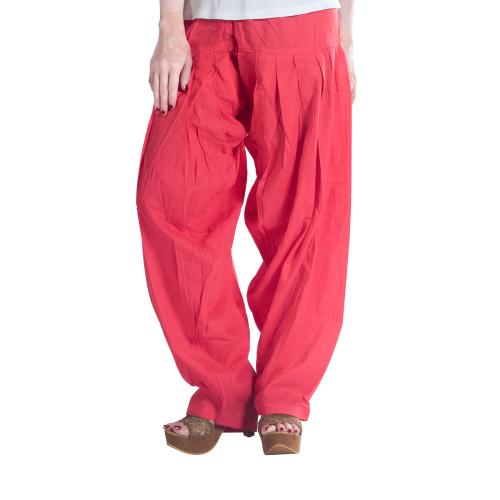 AWA Women's premium soft Cotton Patiala pants, Color - Peach, Size-XXL
