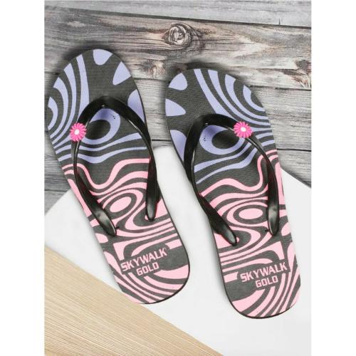 Skywalk Gold Slippers Extra Soft, Lightweight, Comfortable & Casual Footwear for Casual Slipper/ Slipper/ Women Slipper/ Flat Slipper/ Fancy Slipper