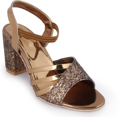 Stepee Trendy & Stylish Brown Heel Sandals For Women