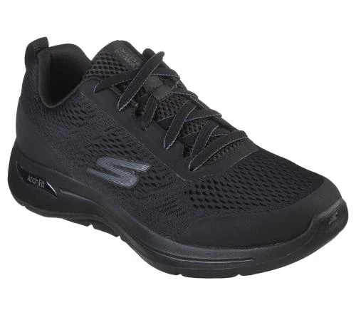 Skechers GO WALK ARCH FIT-IDYLLIC BLACK SPORT SHOE, MENS
