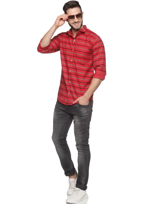 striped red shirt mens